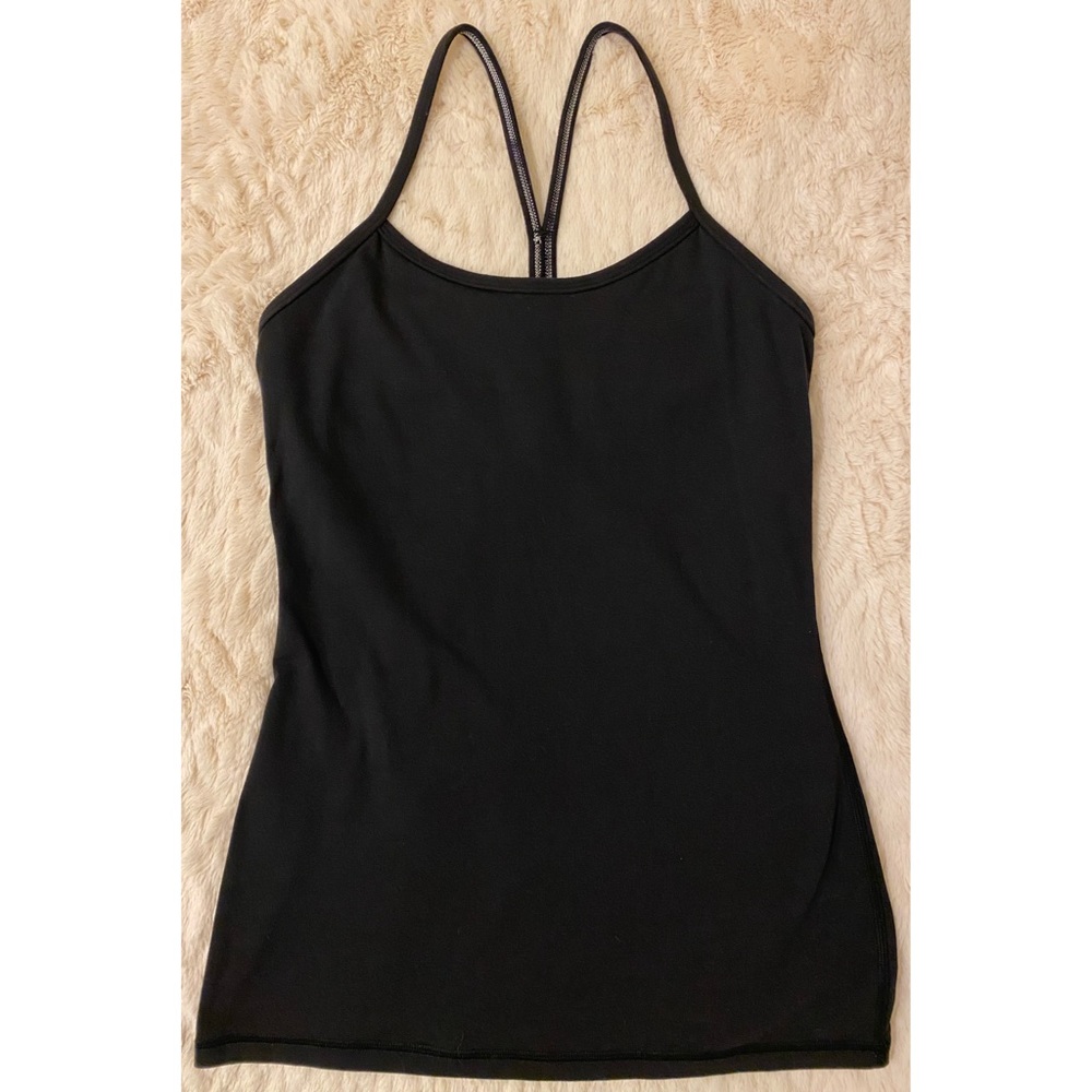 Black Lululemon Power Y Tank